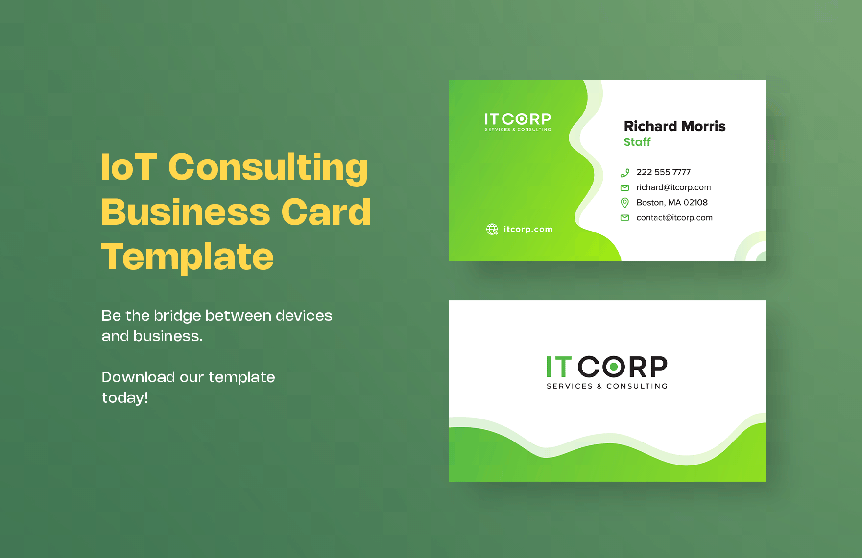 IoT Consulting Business Card Template