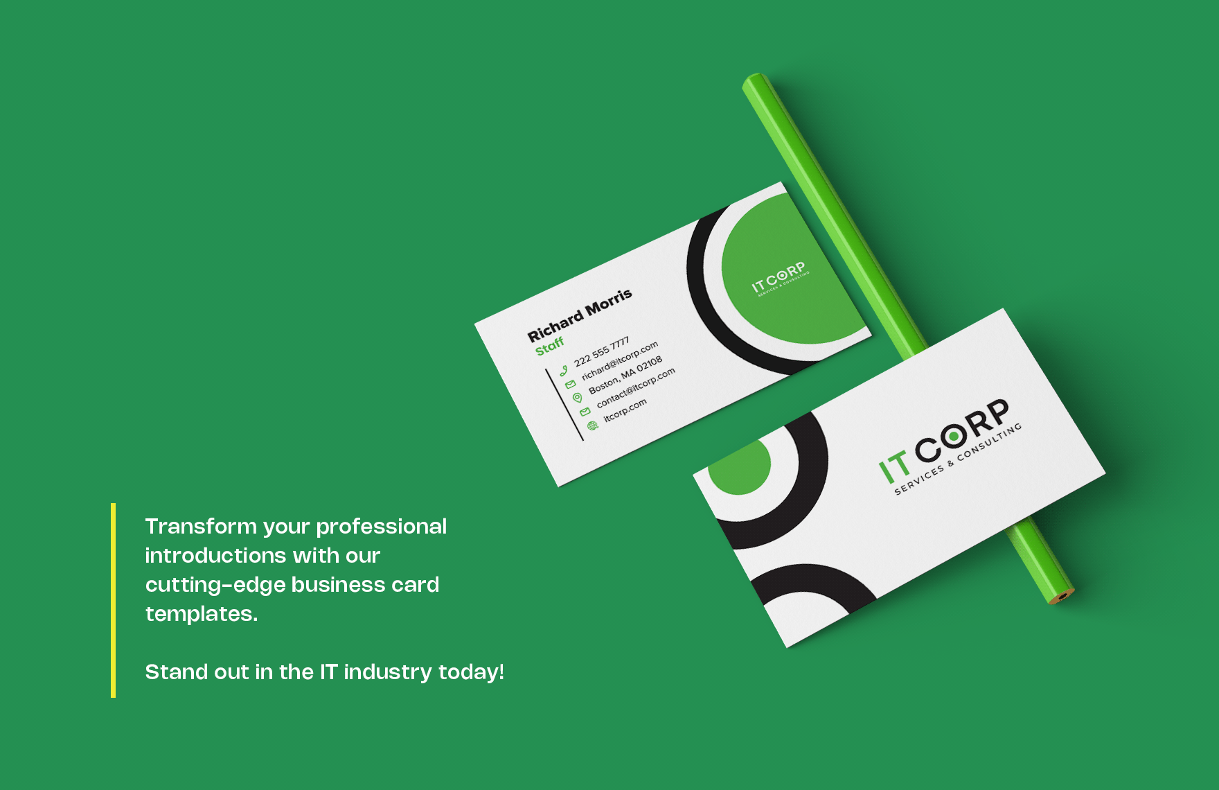 IT Telecommunications Consulting Business Card Template
