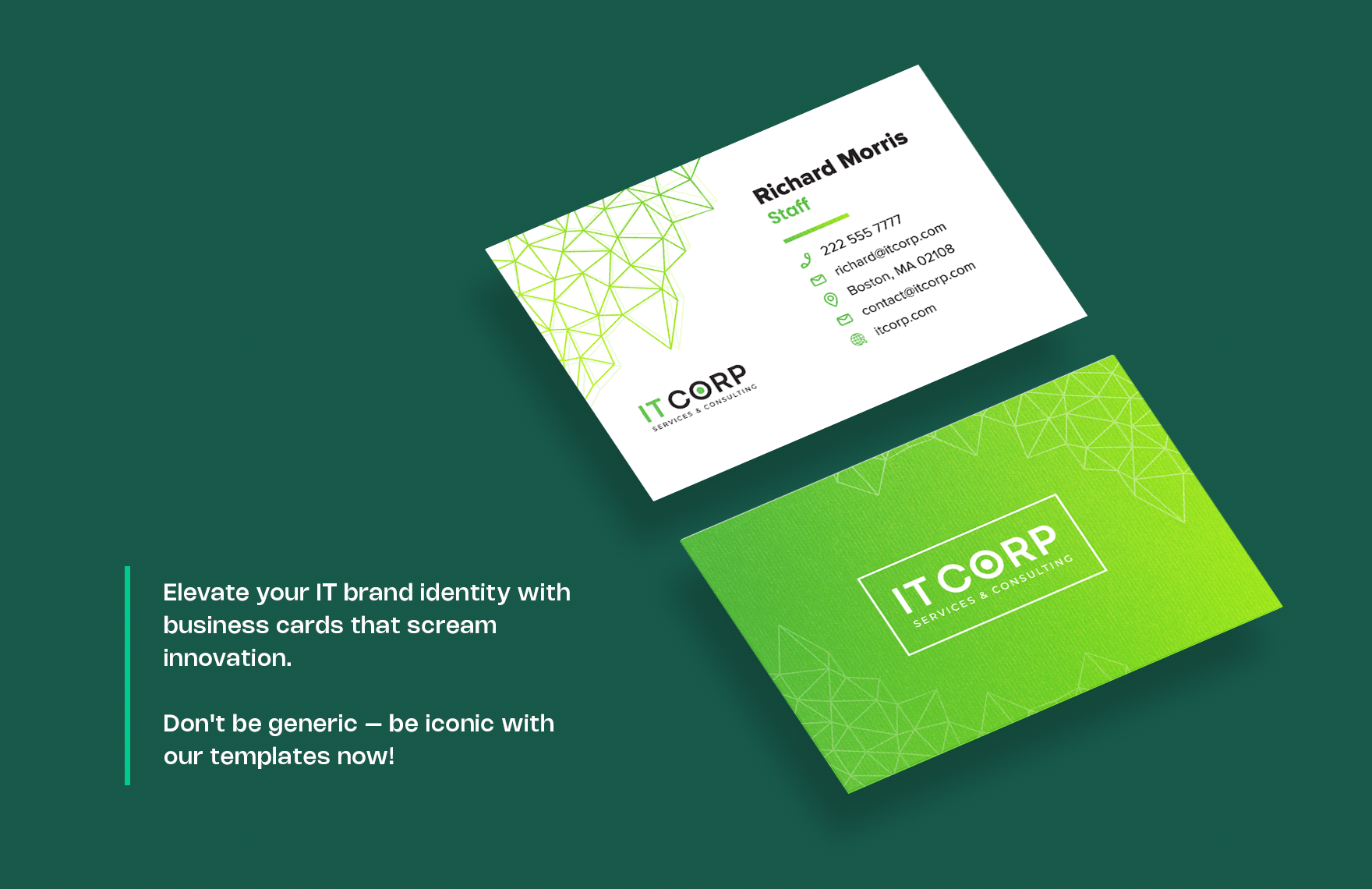 IT Education Technology Consulting Business Card Template