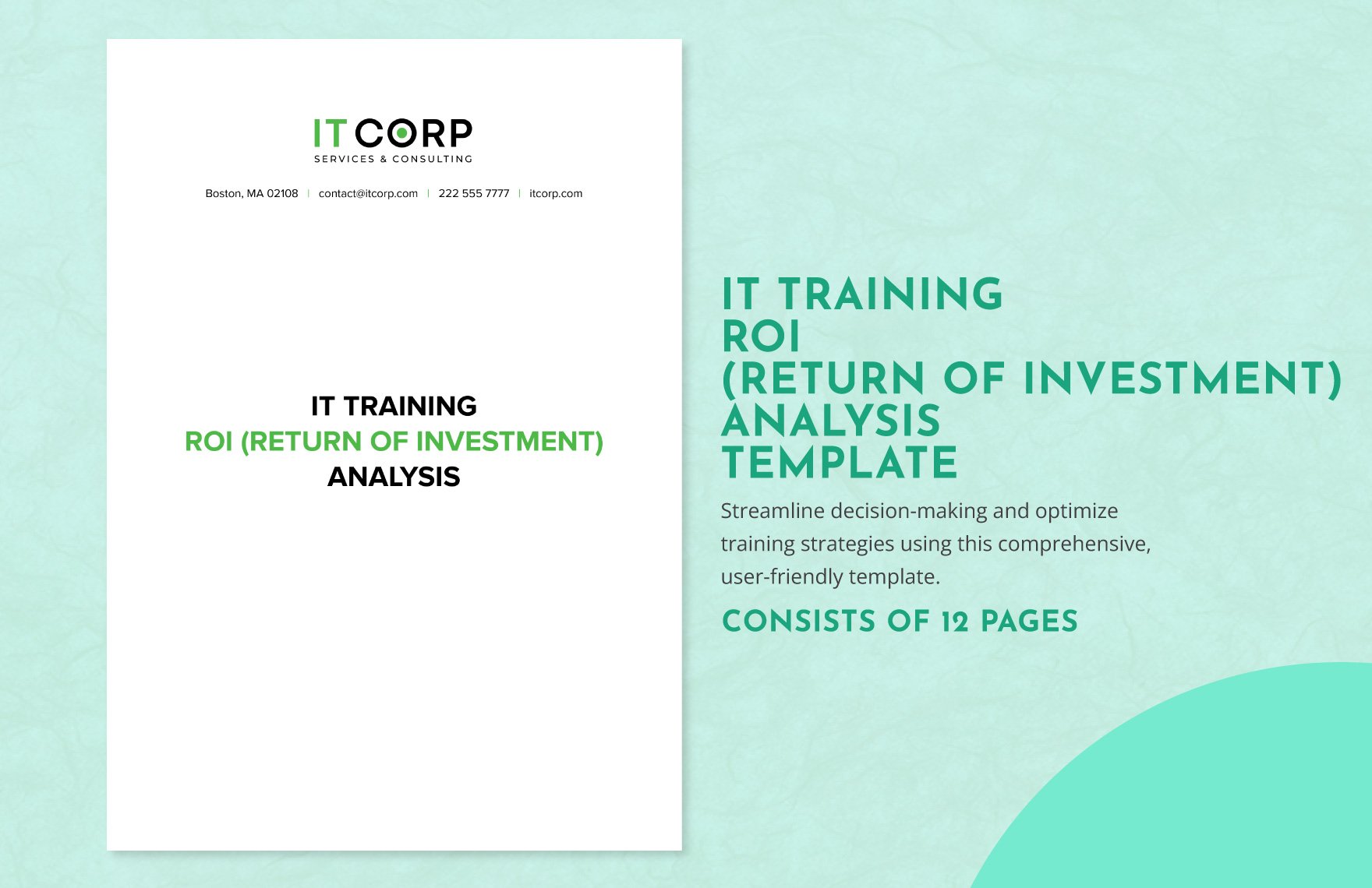 IT Training ROI (Return on Investment) Analysis Template