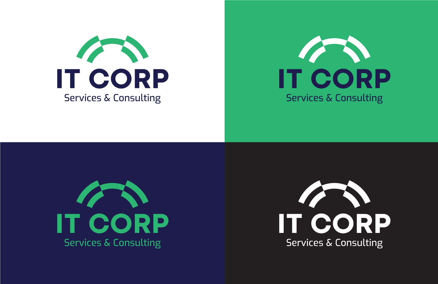 IT Telecommunications Consulting Logo Template