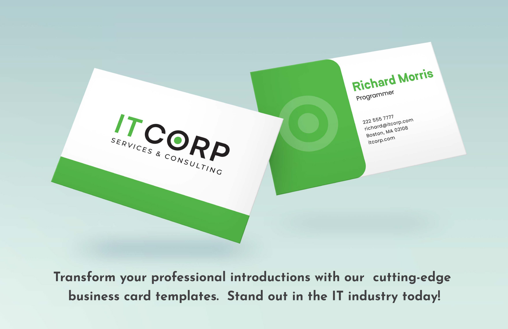 IT Digital Transformation Services Business Card Template