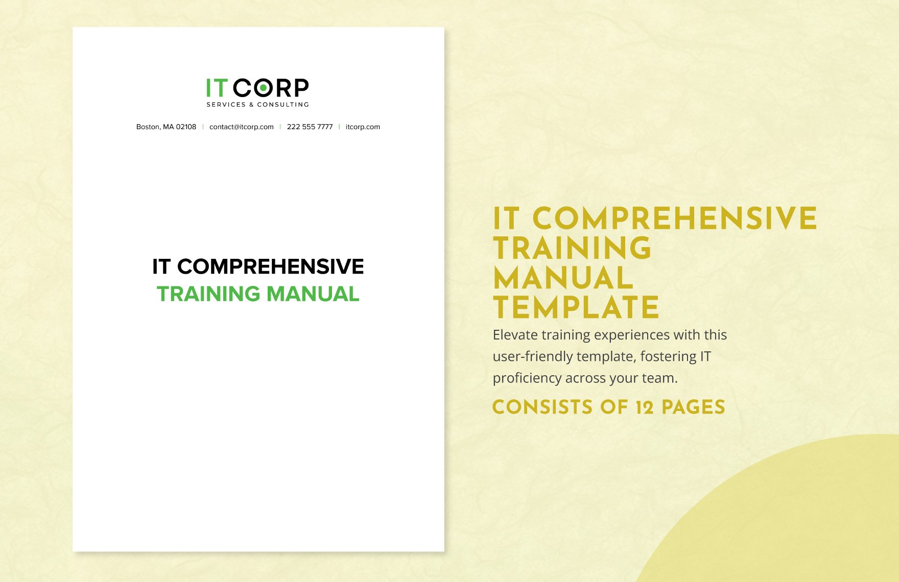 IT Comprehensive Training Manual Template