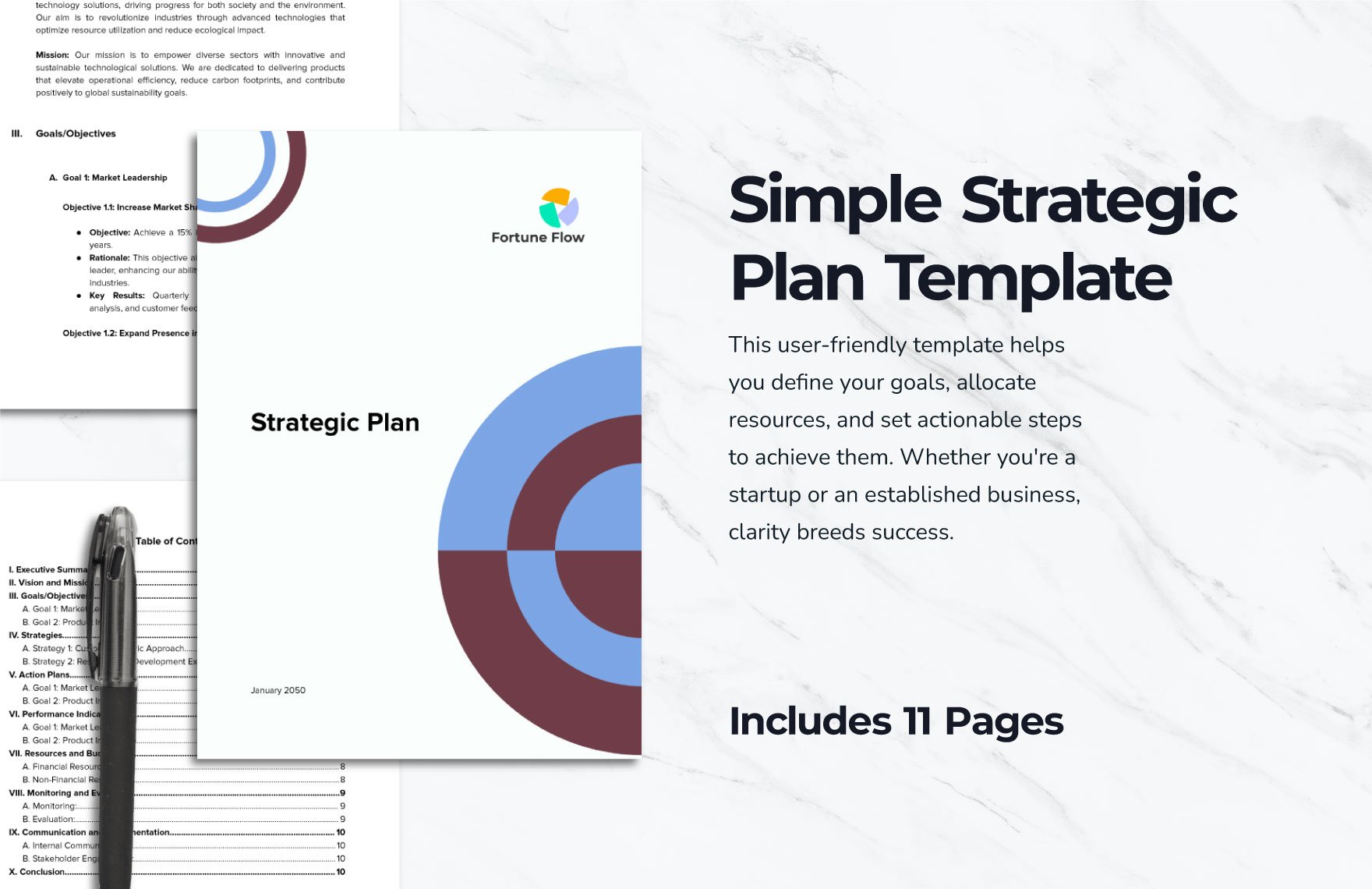 Simple Strategic Plan Template