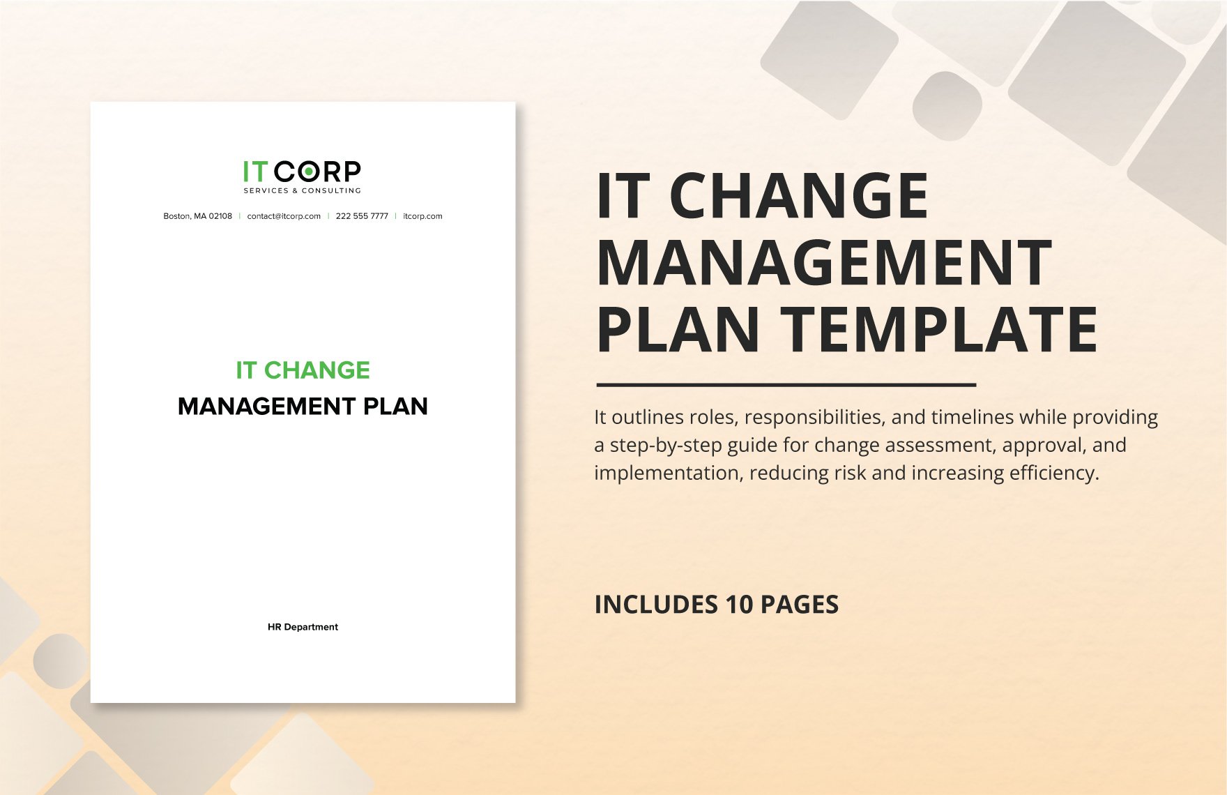 IT Change Management Plan Template