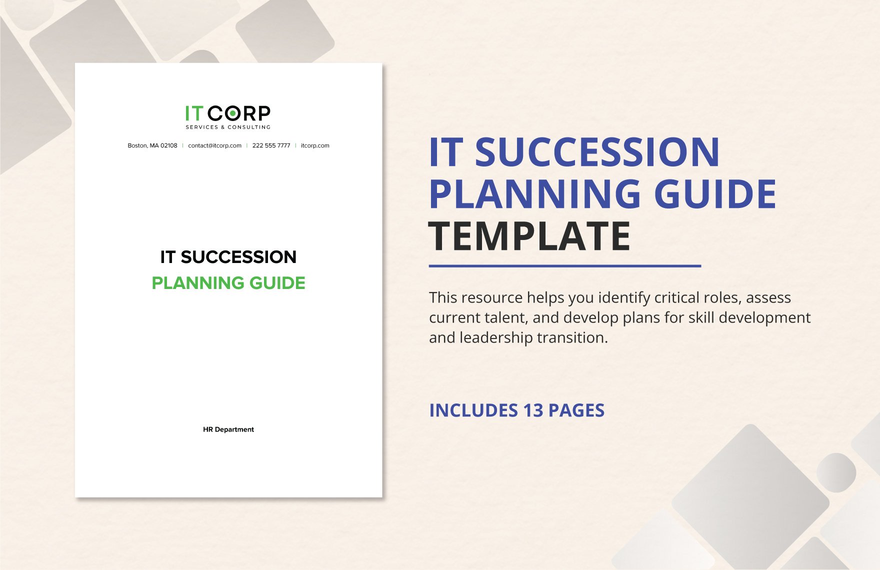 IT Succession Planning Guide Template