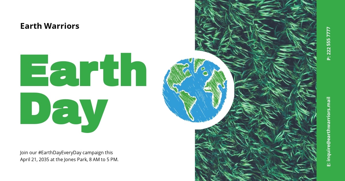 Free Earth Day Facebook Post Template.jpe