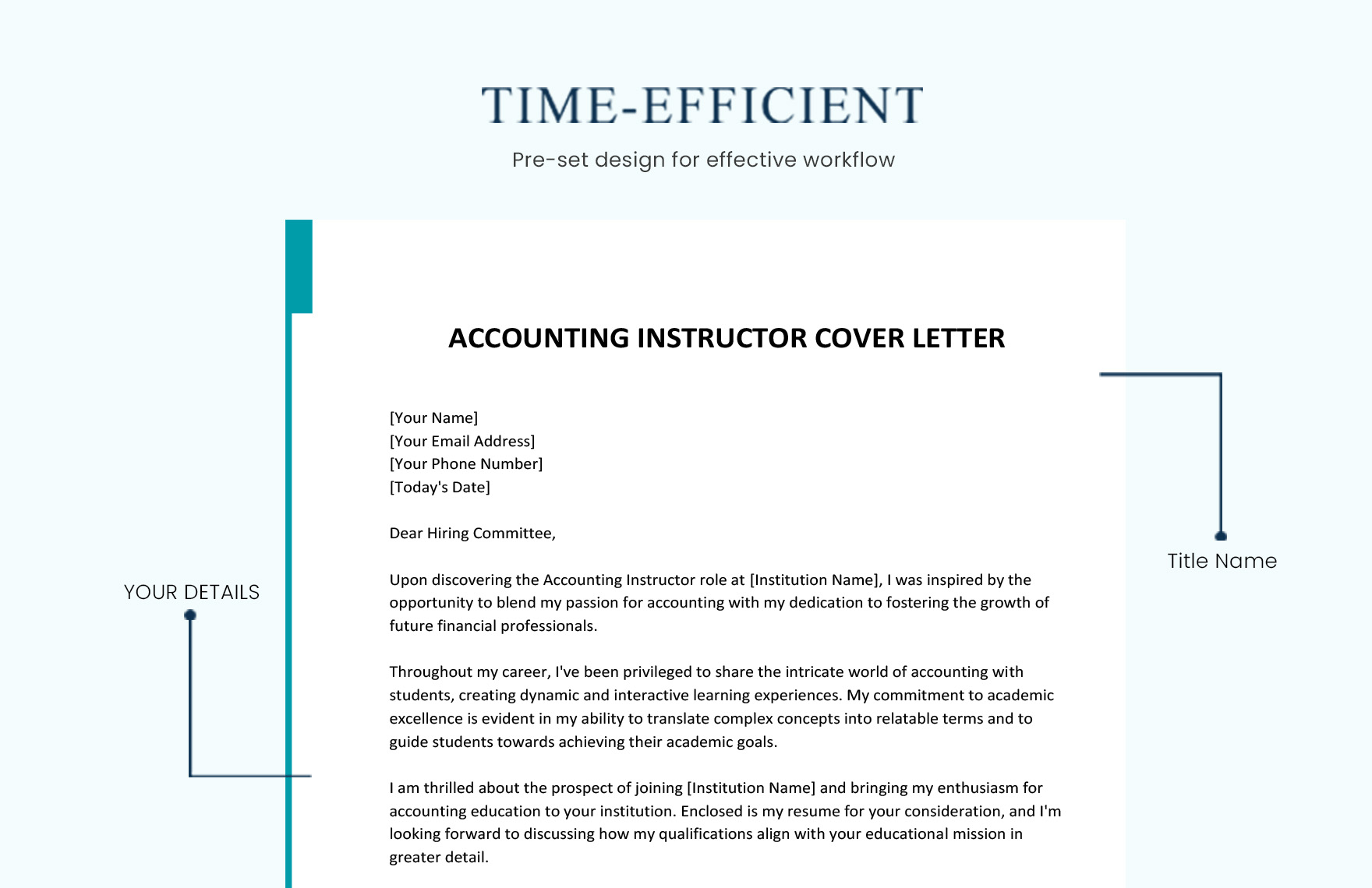 Accounting Instructor Cover Letter
