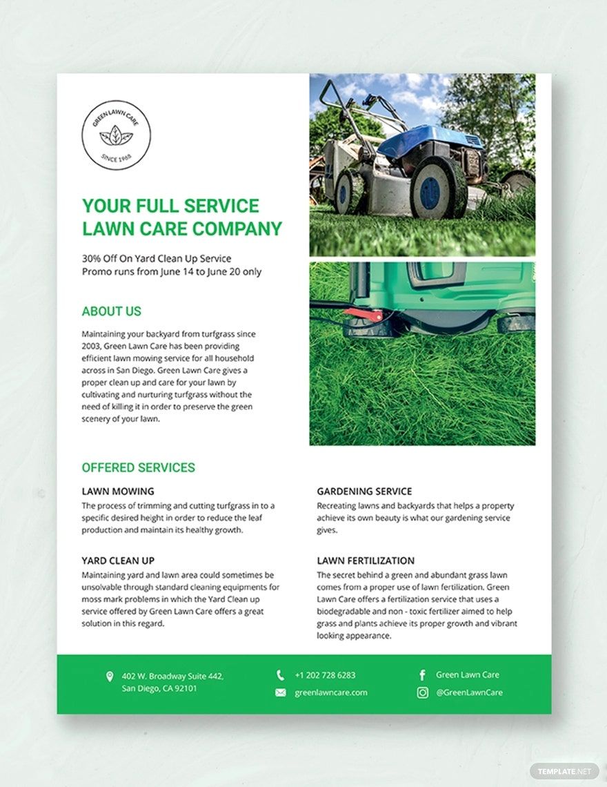 Lawn Mowing Flyer Template