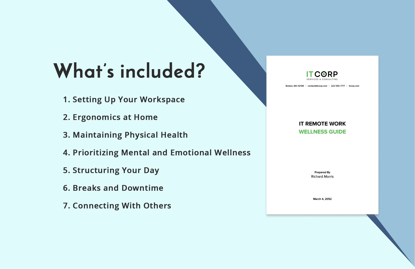 IT Remote Work Wellness Guide Template
