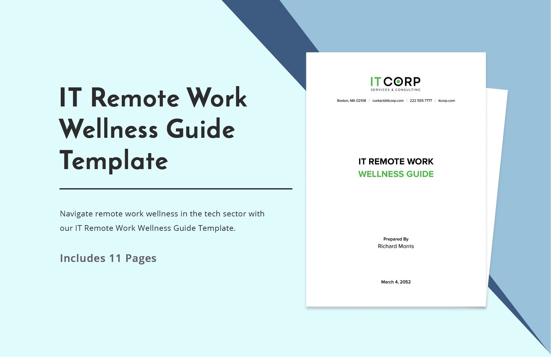 IT Remote Work Wellness Guide Template in Word, Google Docs, PDF