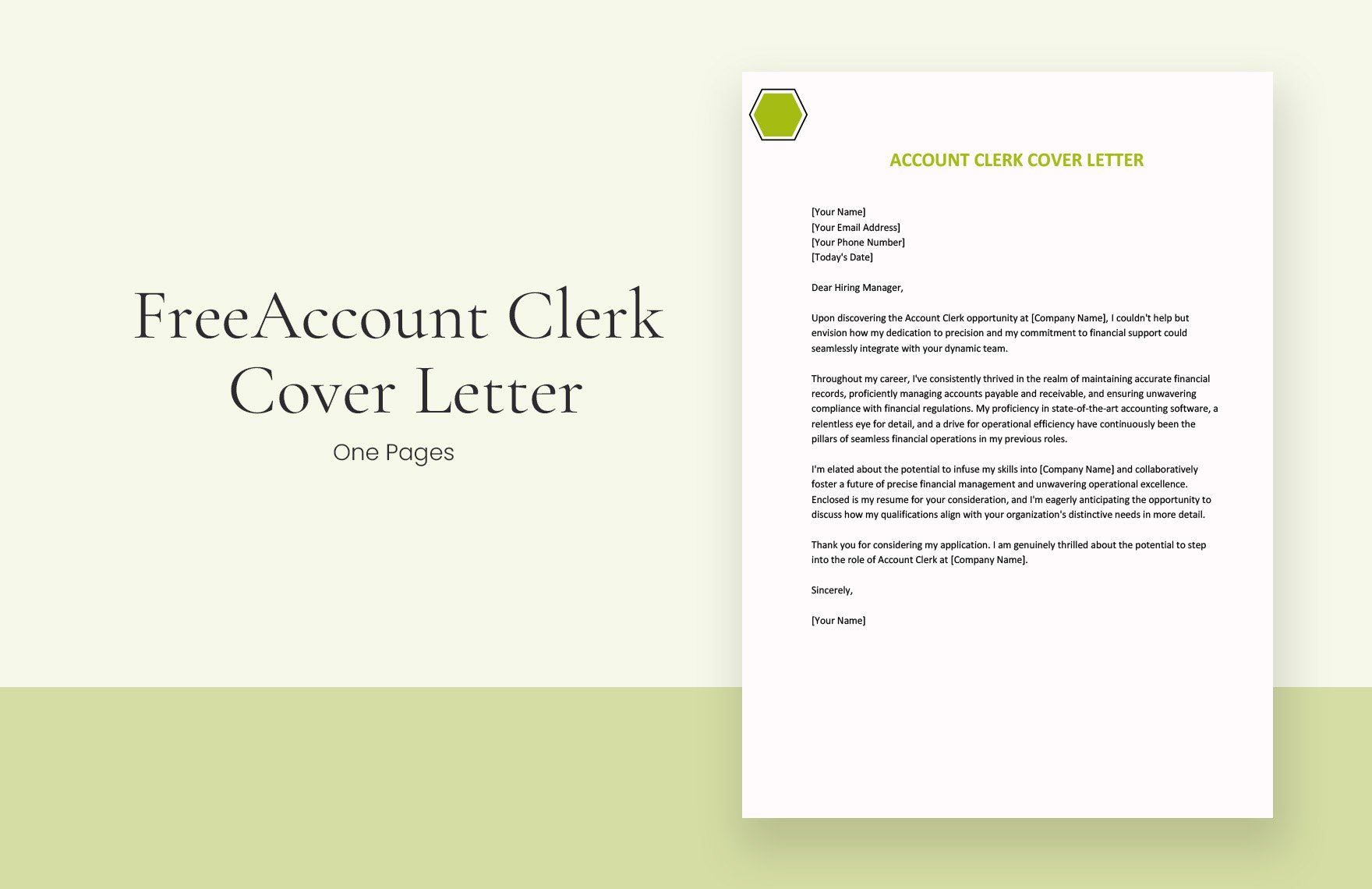 Account Clerk Cover Letter