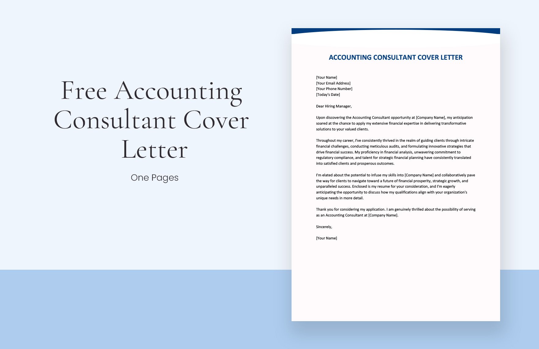 Accounting Consultant Cover Letter