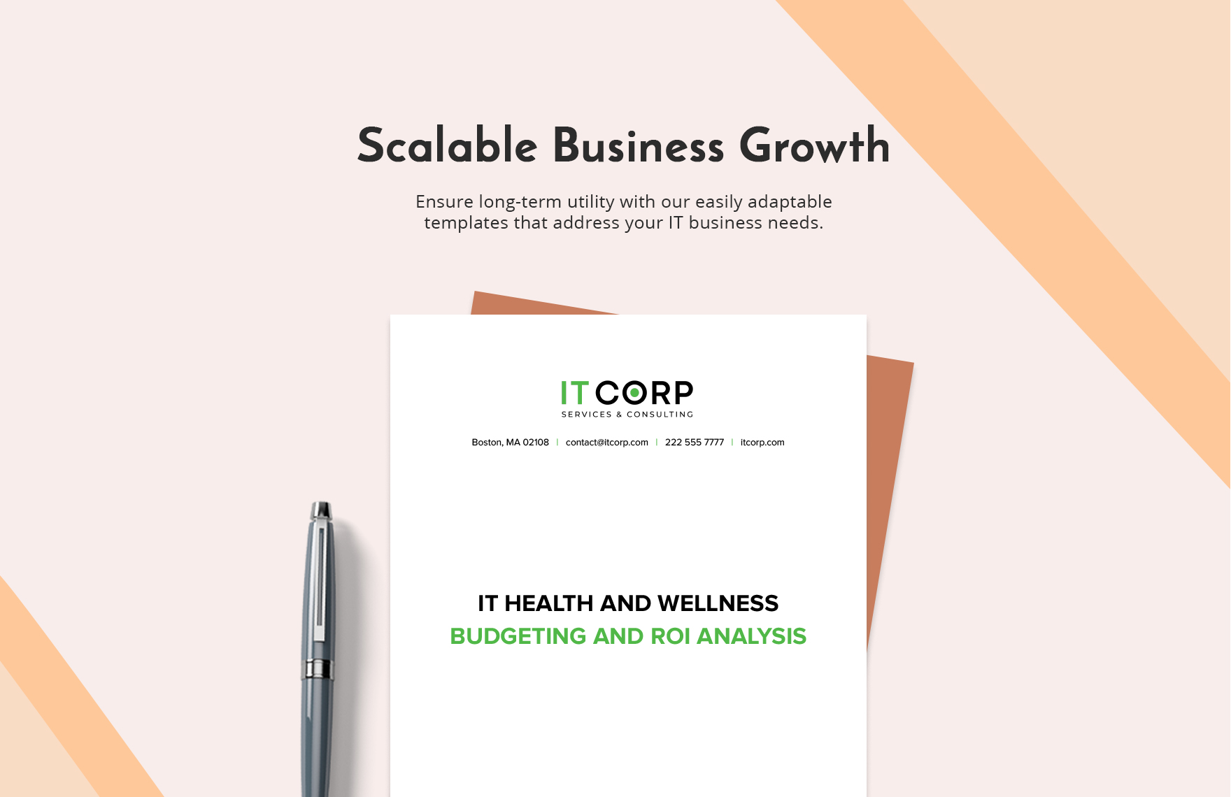 IT Health & Wellness Budgeting and ROI Analysis Template
