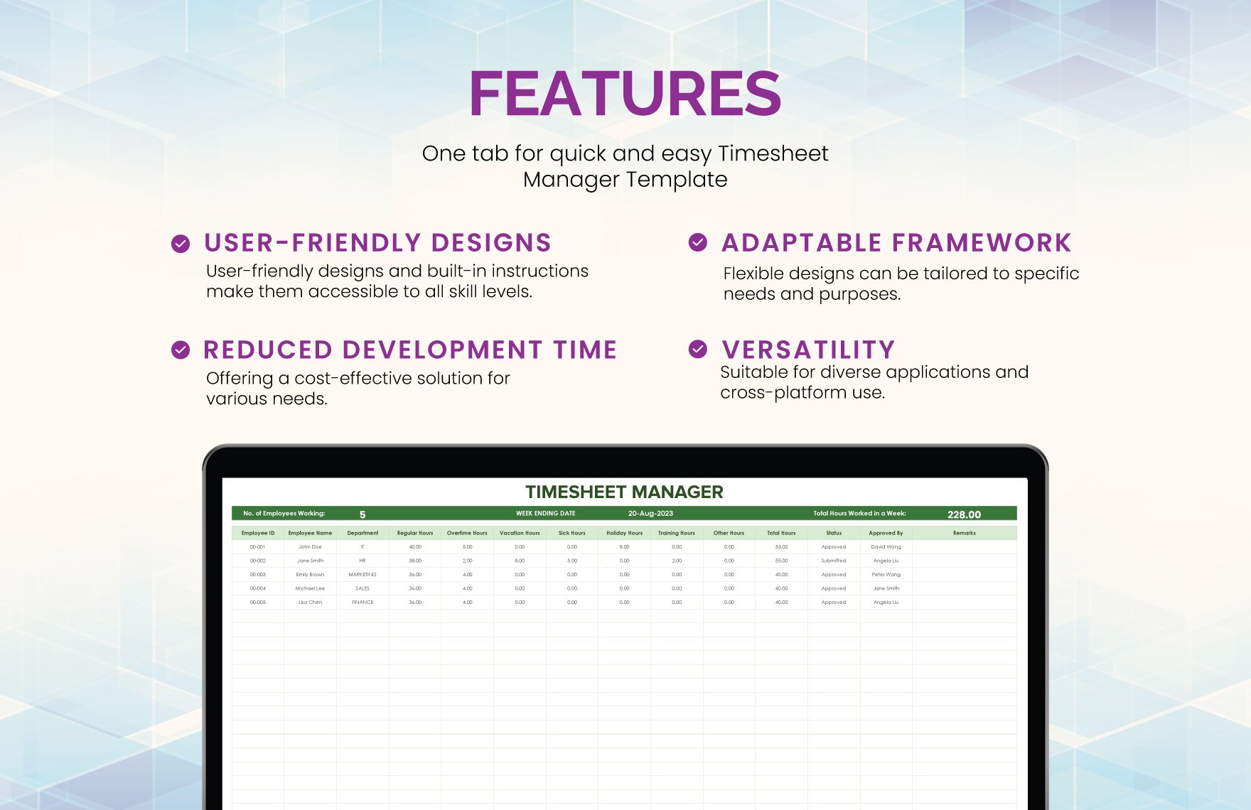 Timesheet Manager Template