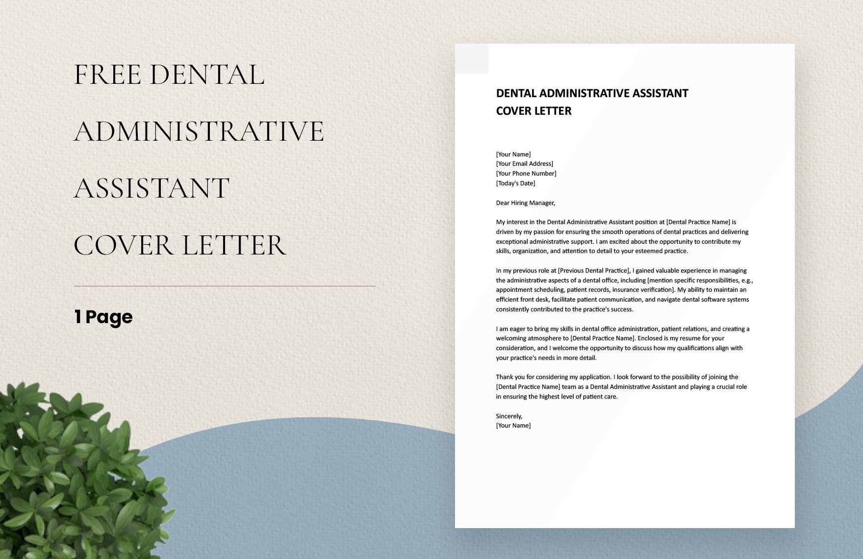 Dental Administrative Assistant Cover Letter