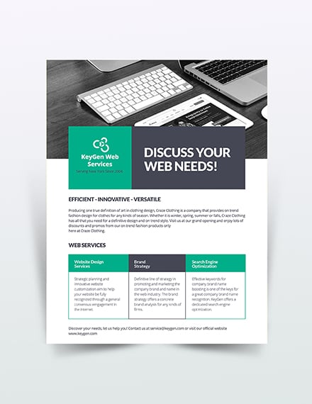 web design flyer template