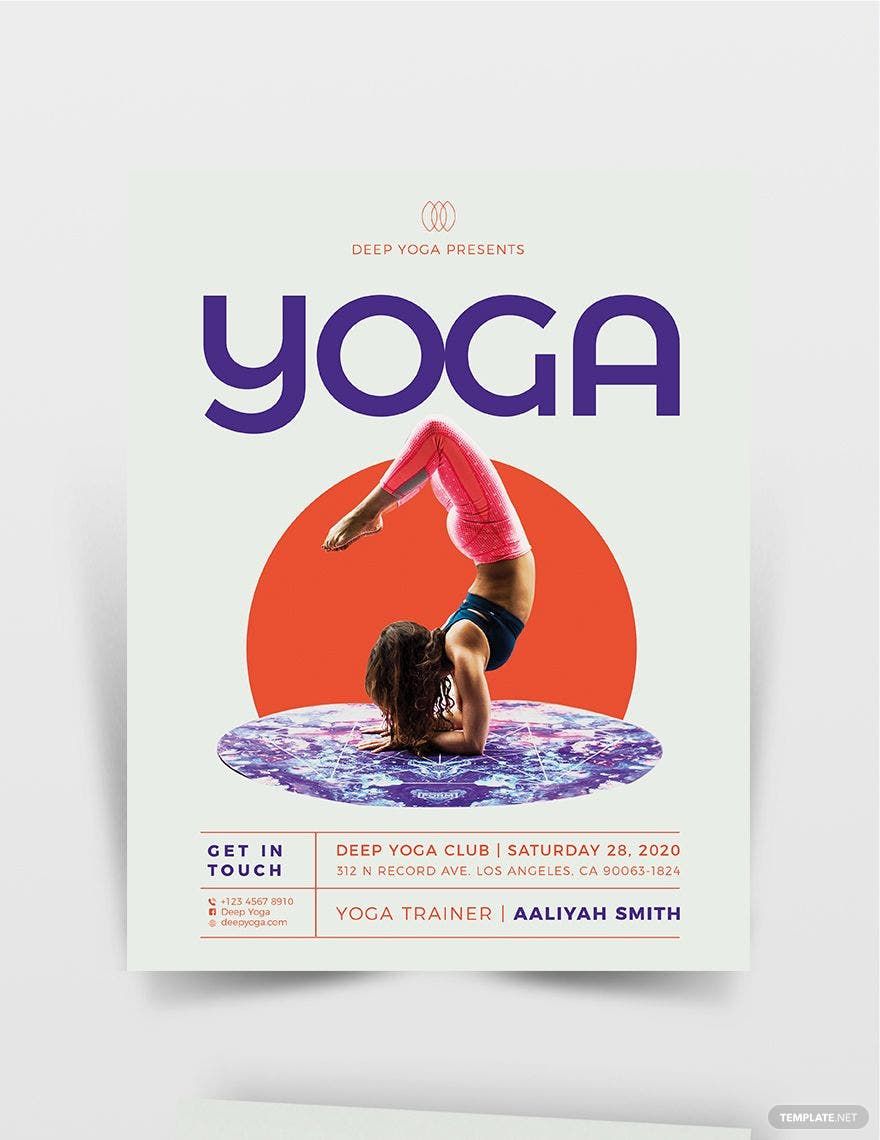 Yoga Flyer Template in Word, Google Docs, Illustrator, PSD, Apple Pages, Publisher, InDesign