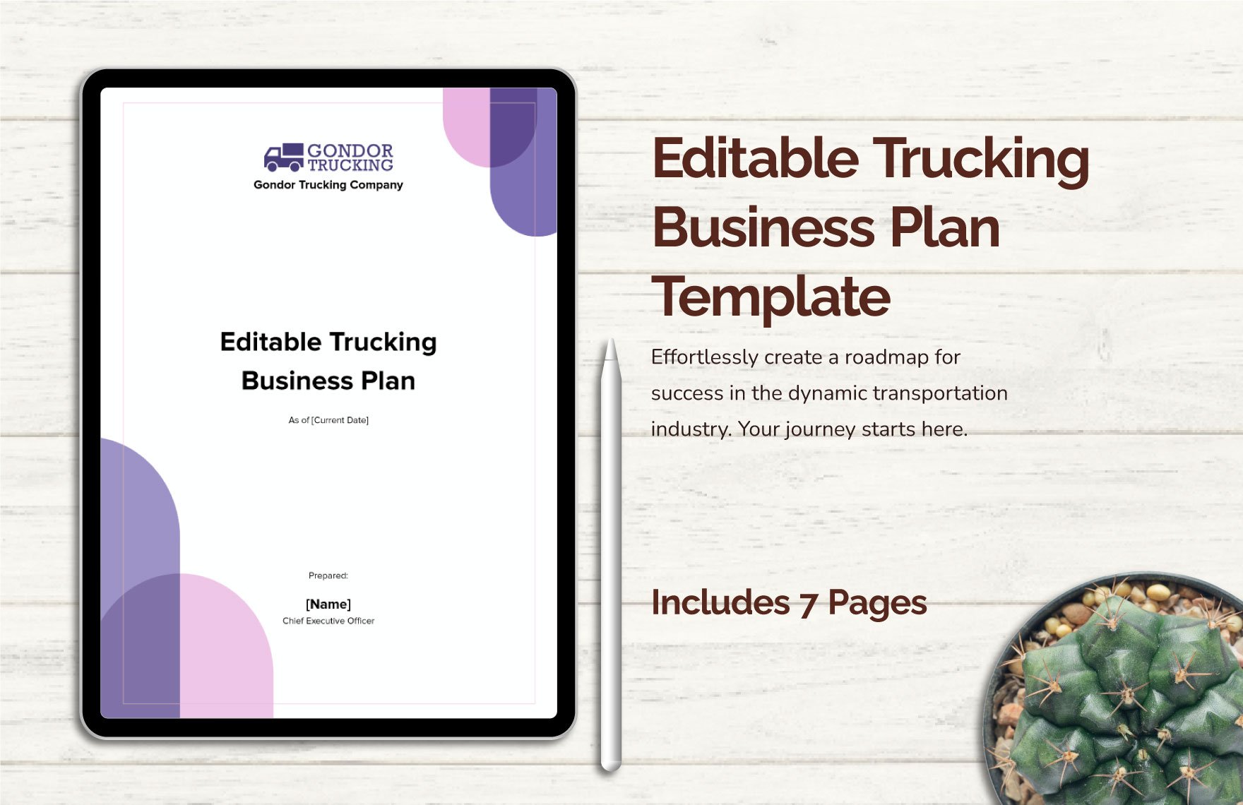 Editable Trucking Business Plan Template