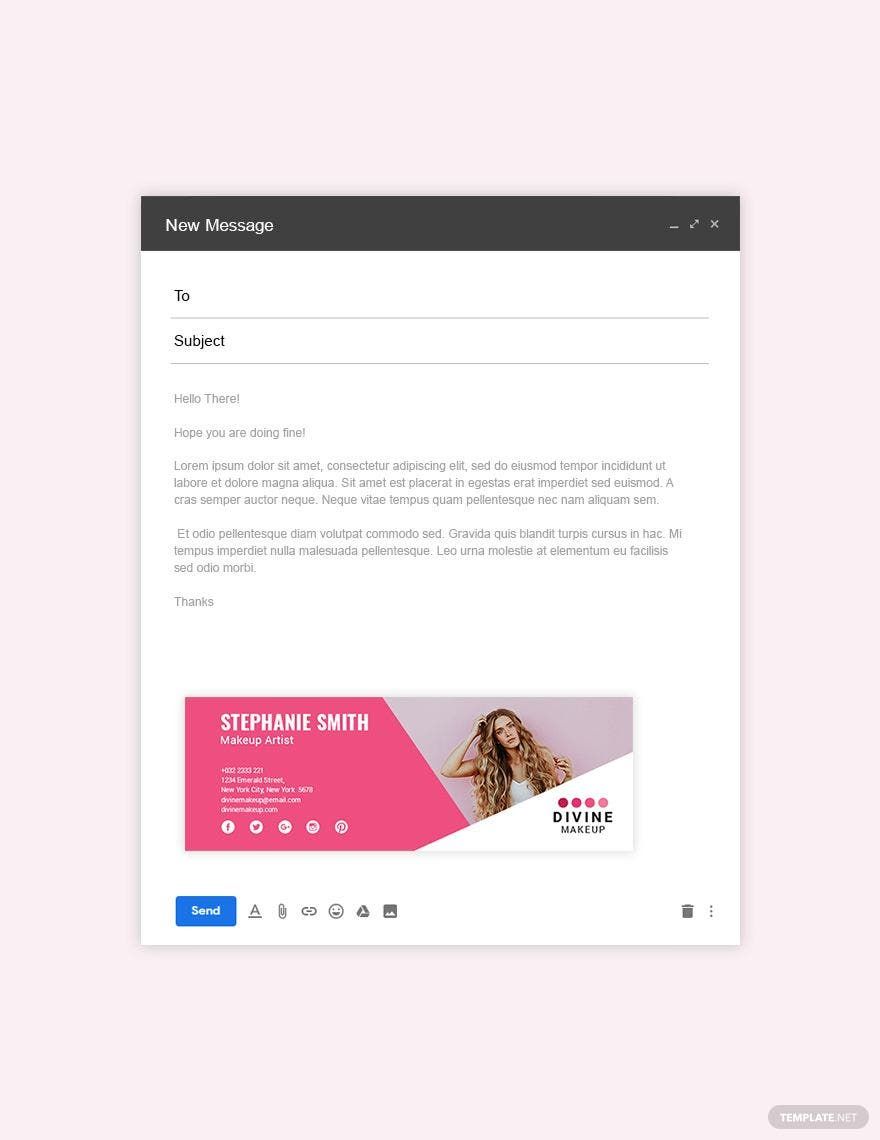 Free Makeup Artist Email Signature Template
