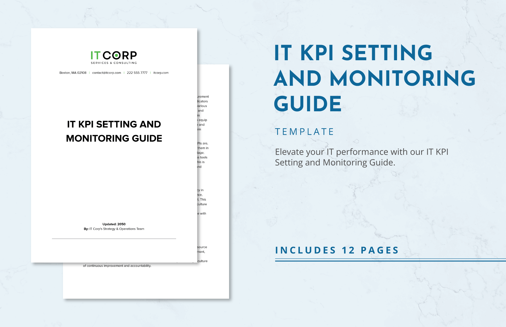 IT KPI Setting and Monitoring Guide Template in Word, Google Docs, PDF
