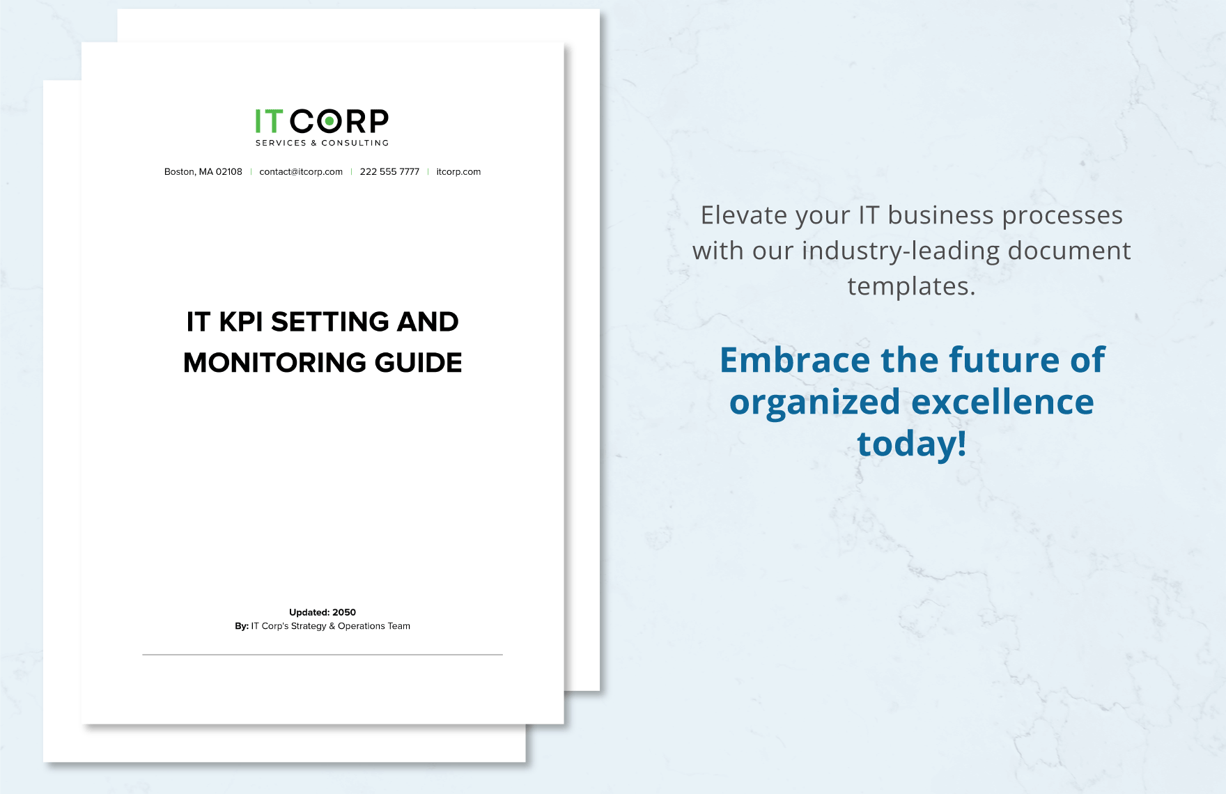 IT KPI Setting and Monitoring Guide Template