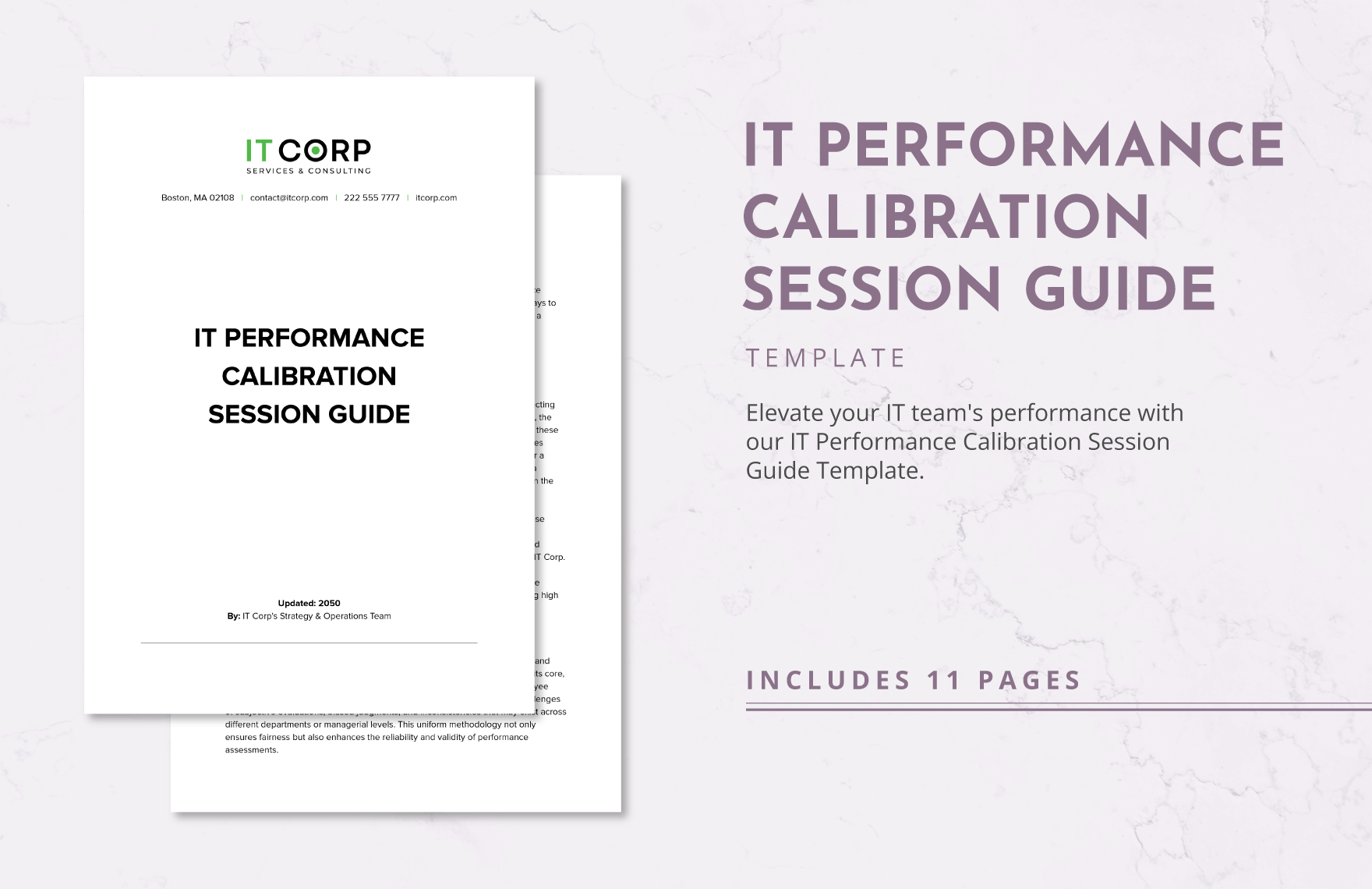 IT Performance Calibration Session Guide Template in Word PDF Google