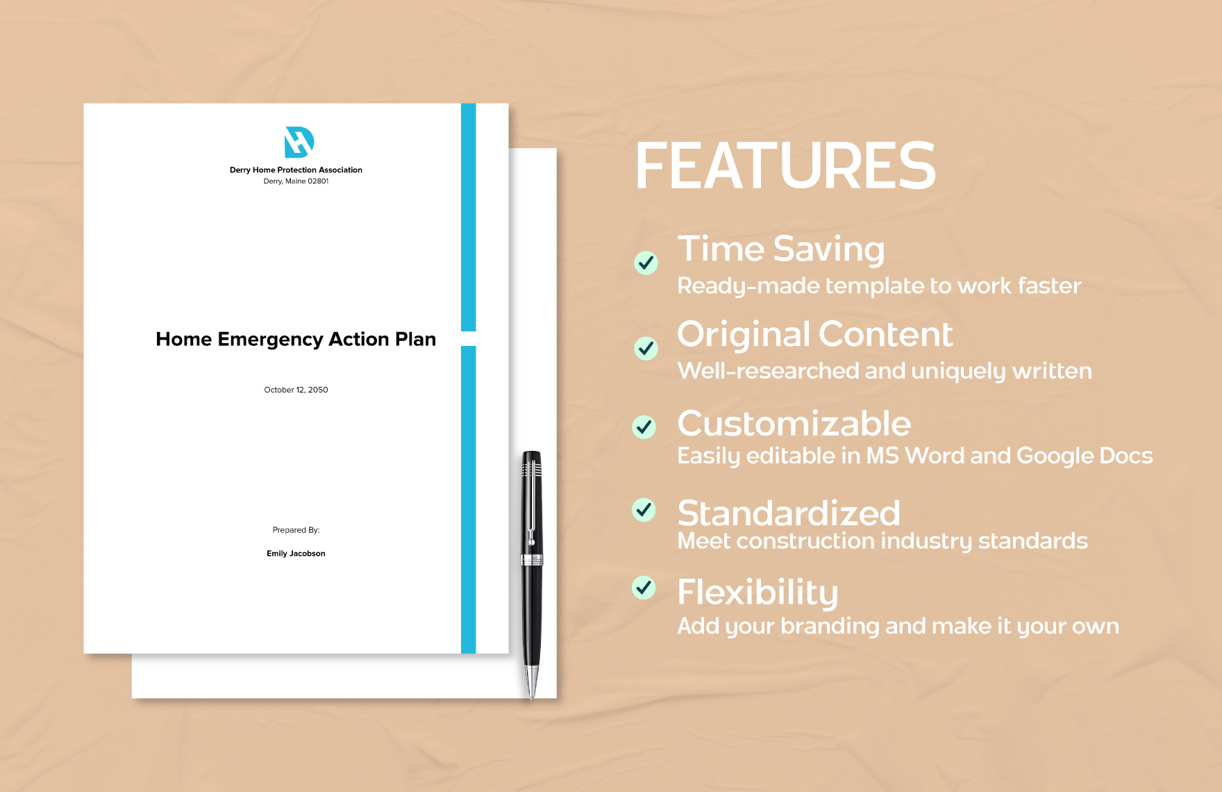 Home Emergency Action Plan Template