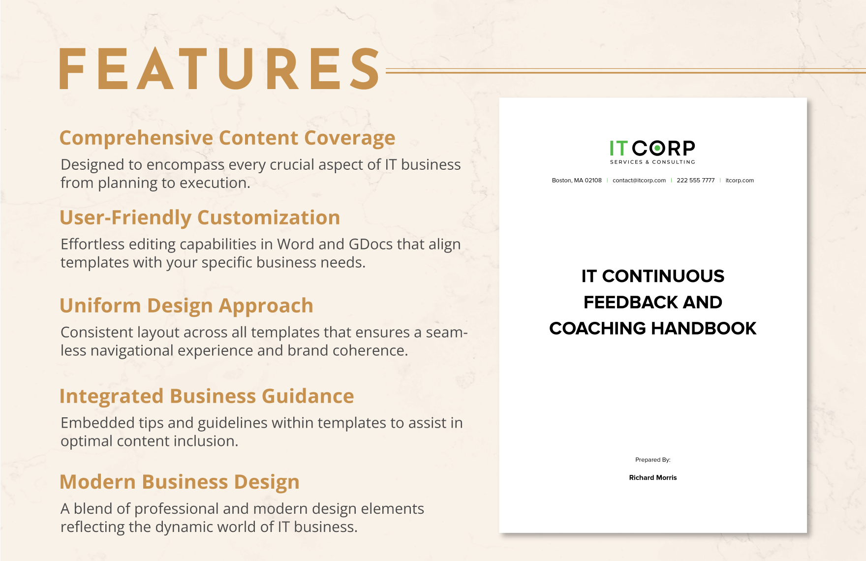IT Continuous Feedback and Coaching Handbook Template