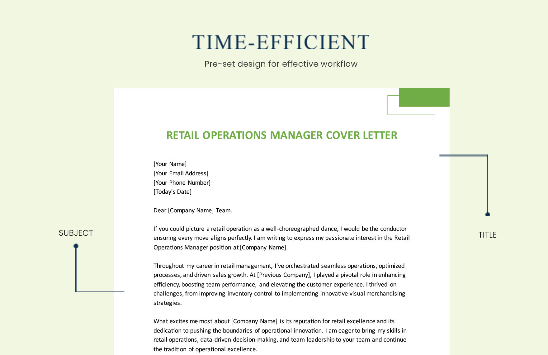 Retail Operations Manager Cover Letter