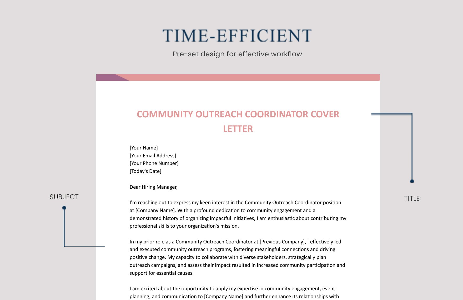 Community Outreach Coordinator Cover Letter