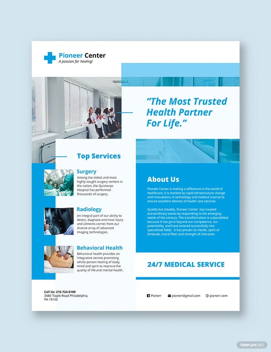 Medical Clinic Flyer Template In InDesign Publisher Illustrator PSD Medical Clinic Flyer Template In InDesign Publisher Illustrator PSD