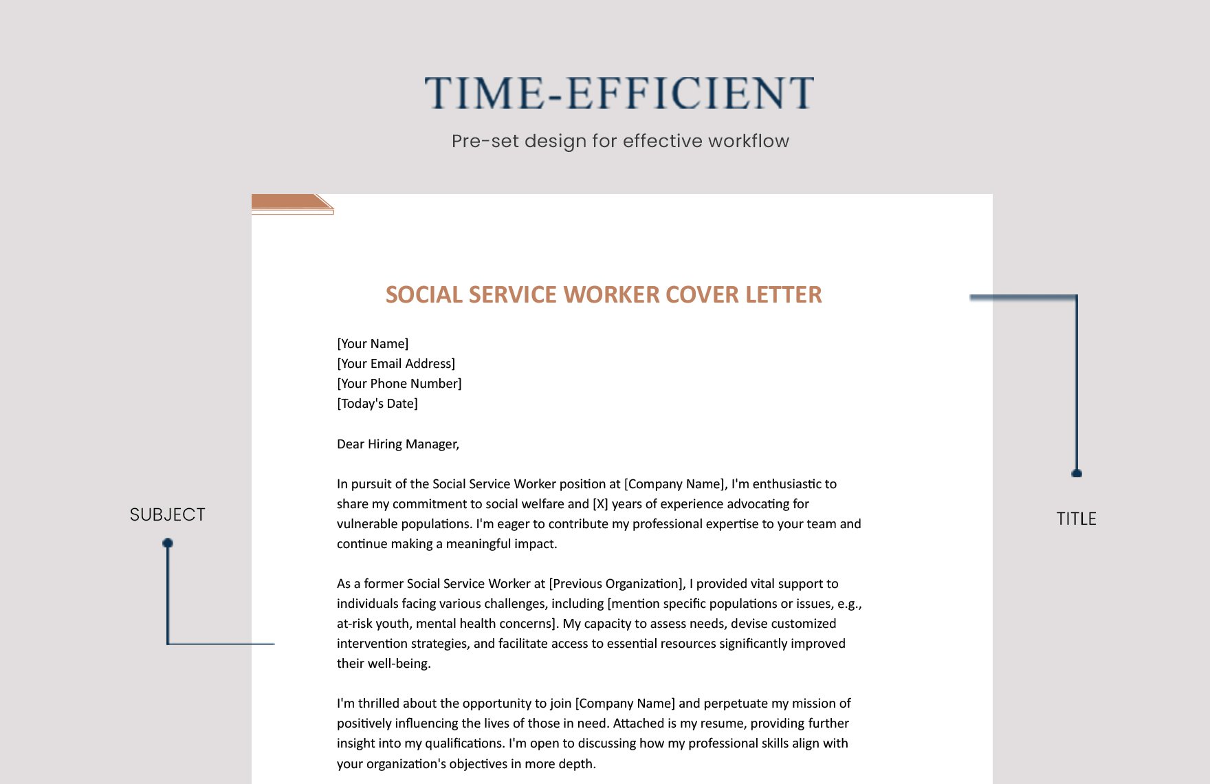 Social Service Worker Cover Letter