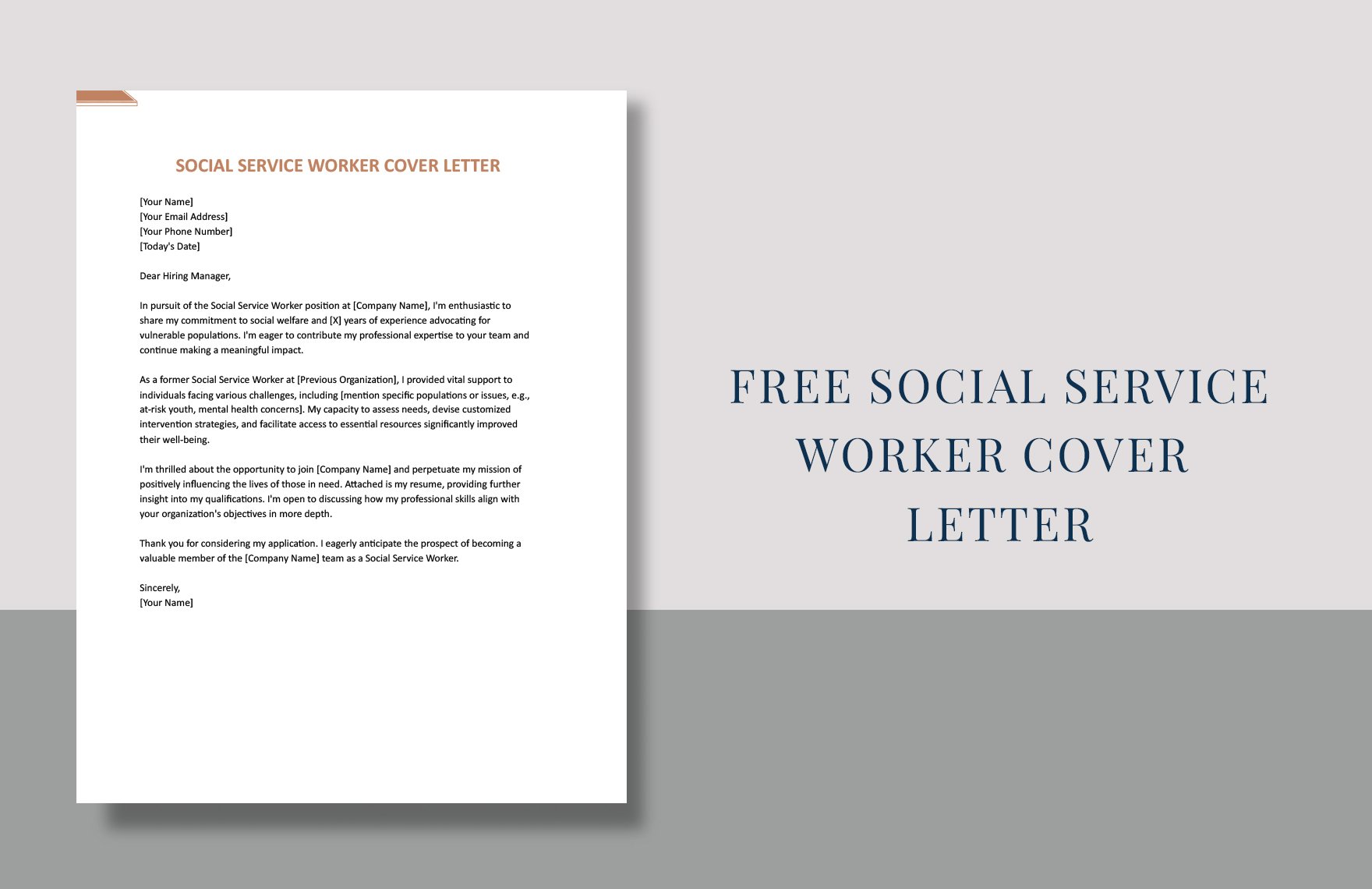 Social Service Worker Cover Letter