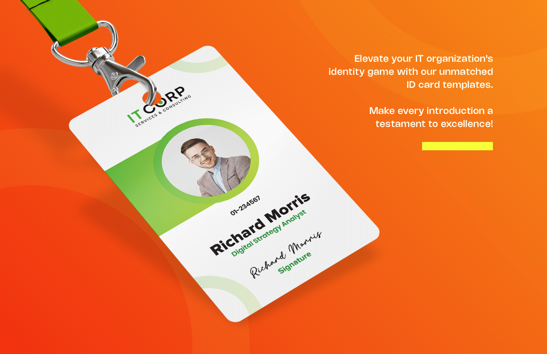 IT Digital Transformation Services ID Card Template
