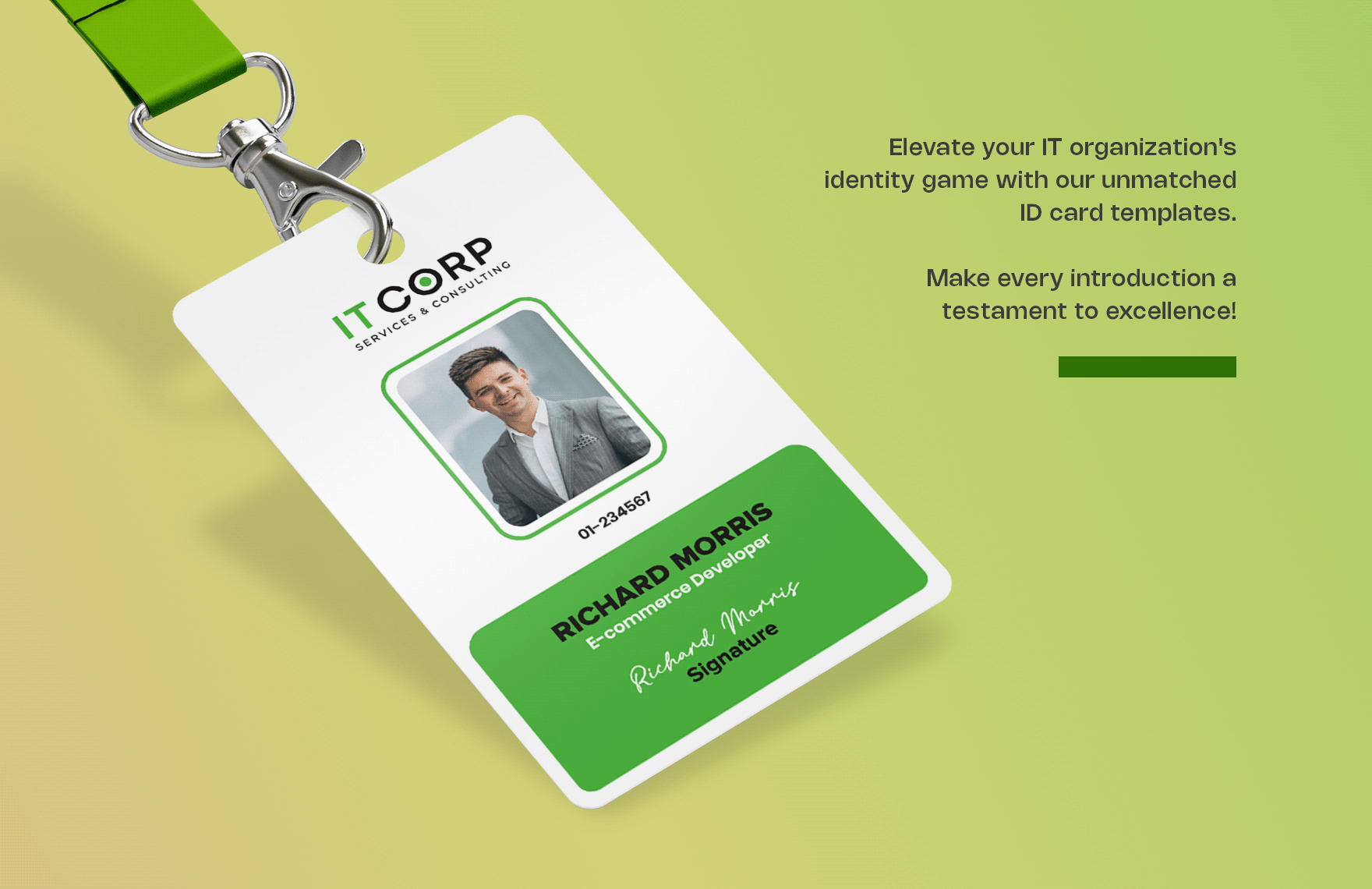 IT E-Commerce Solutions ID Card Template