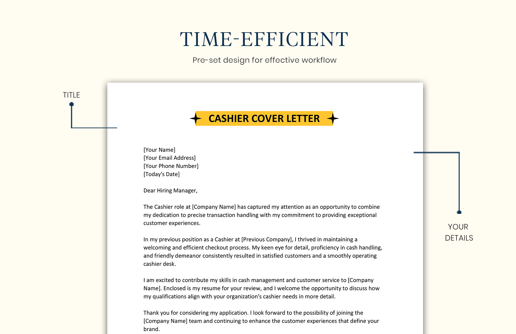 Cashier Cover Letter