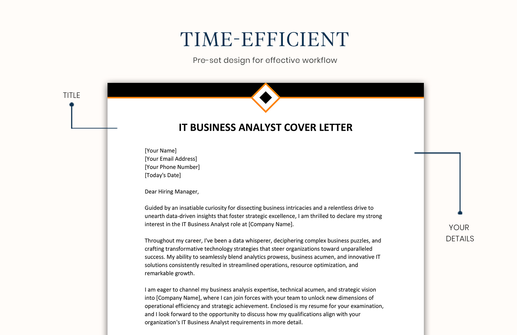 IT Business Analyst Cover Letter