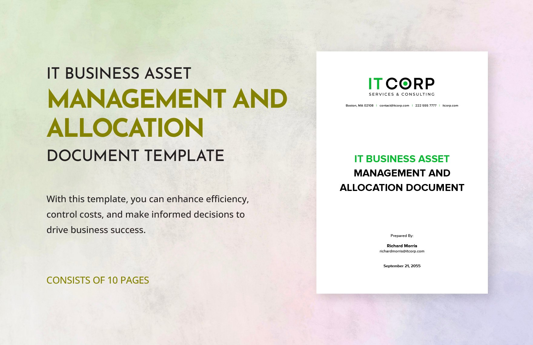 IT Business Asset Management and Allocation Document Template in Word, Google Docs, PDF