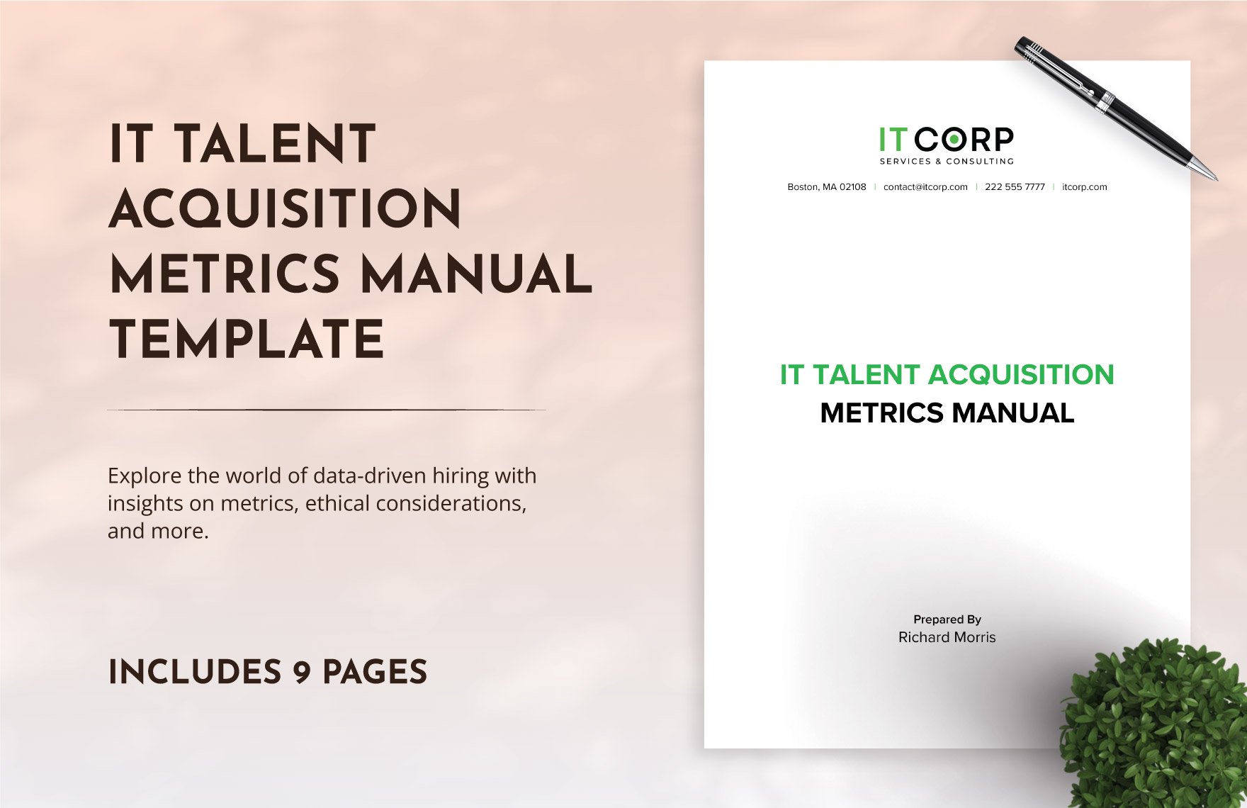 IT Talent Acquisition Metrics Manual Template in Word, Google Docs, PDF