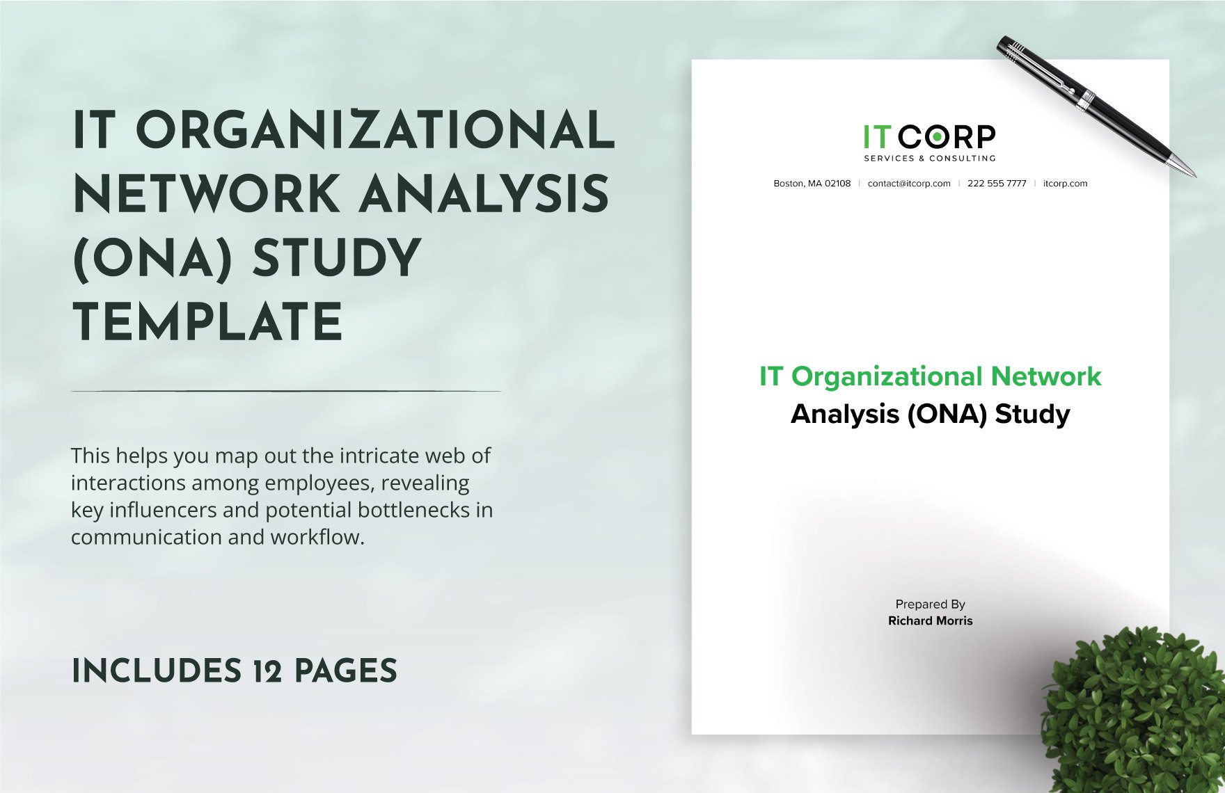 IT Organizational Network Analysis (ONA) Study Template