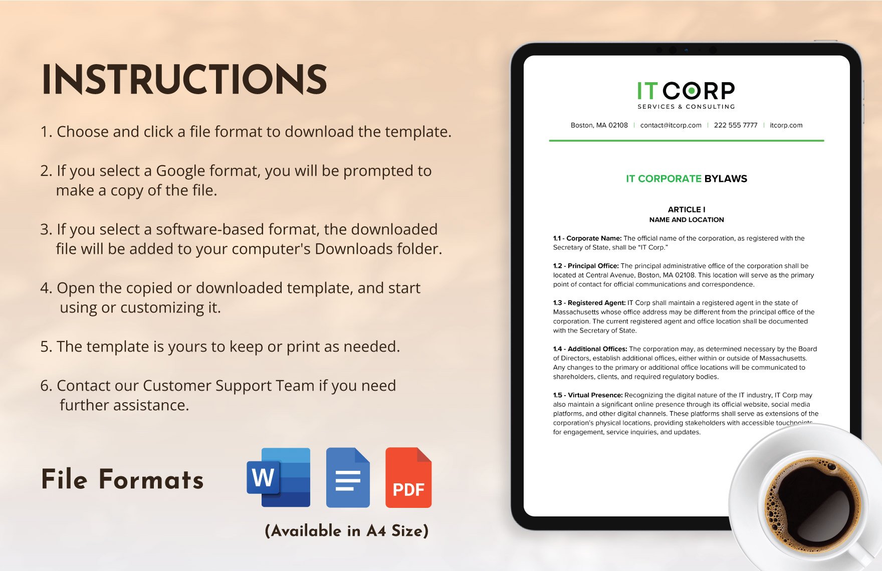 IT Corporate Bylaws Template