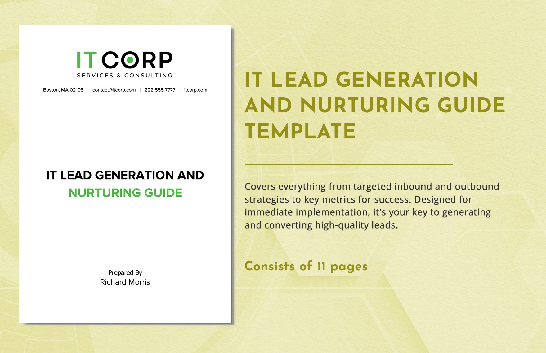 IT Lead Generation and Nurturing Guide Template