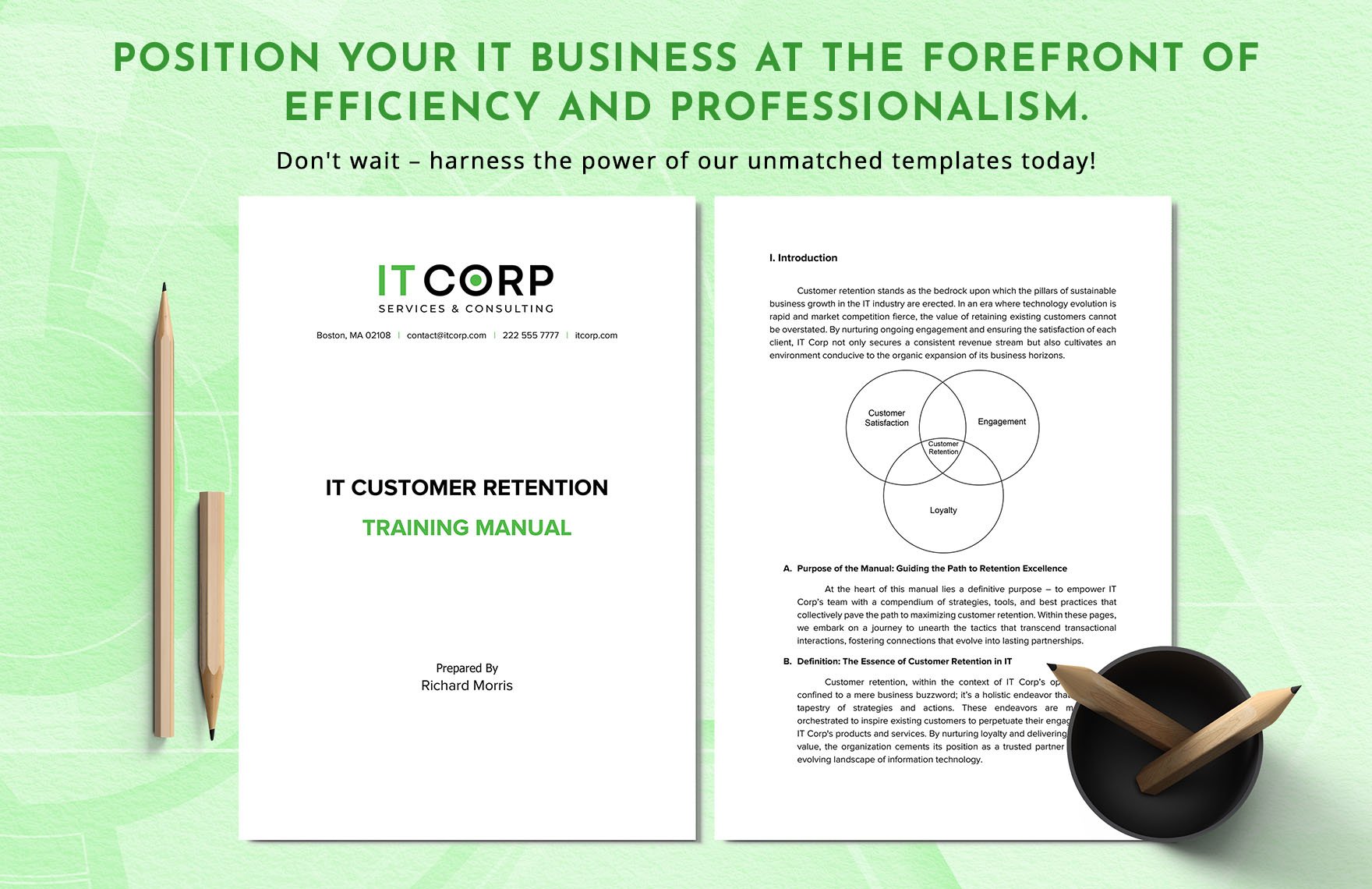 IT Customer Retention Training Manual Template