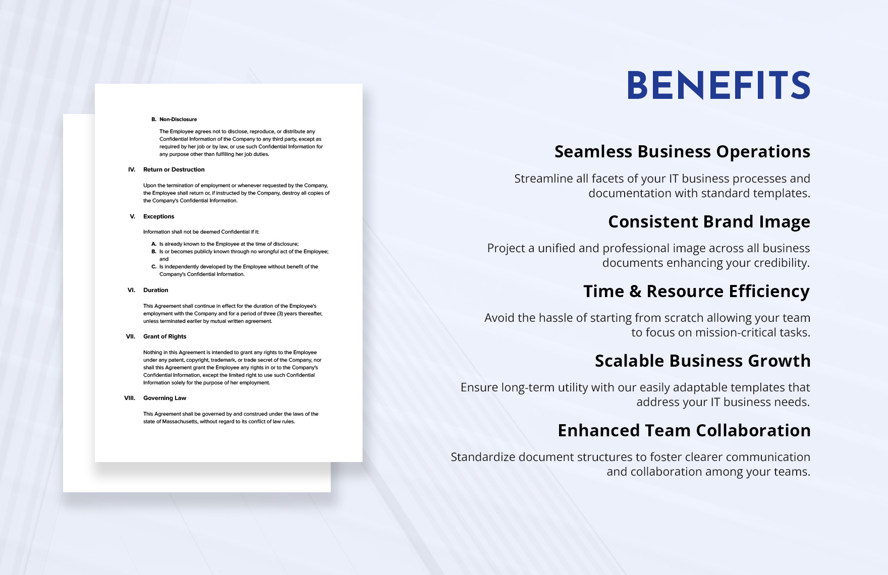 IT Employee Confidentiality Agreement Template