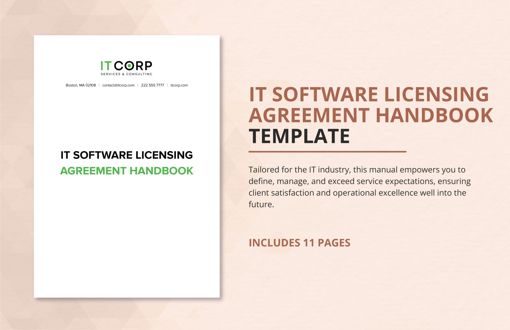 IT Software Licensing Agreement Handbook Template