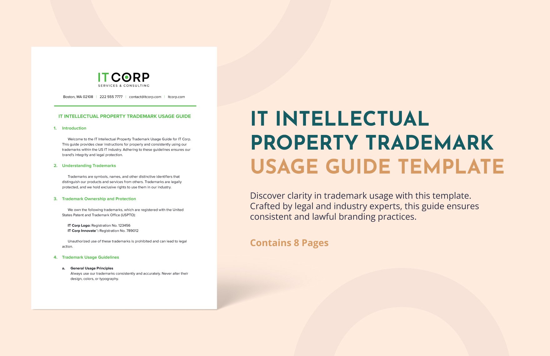 IT Intellectual Property Trademark Usage Guide Template