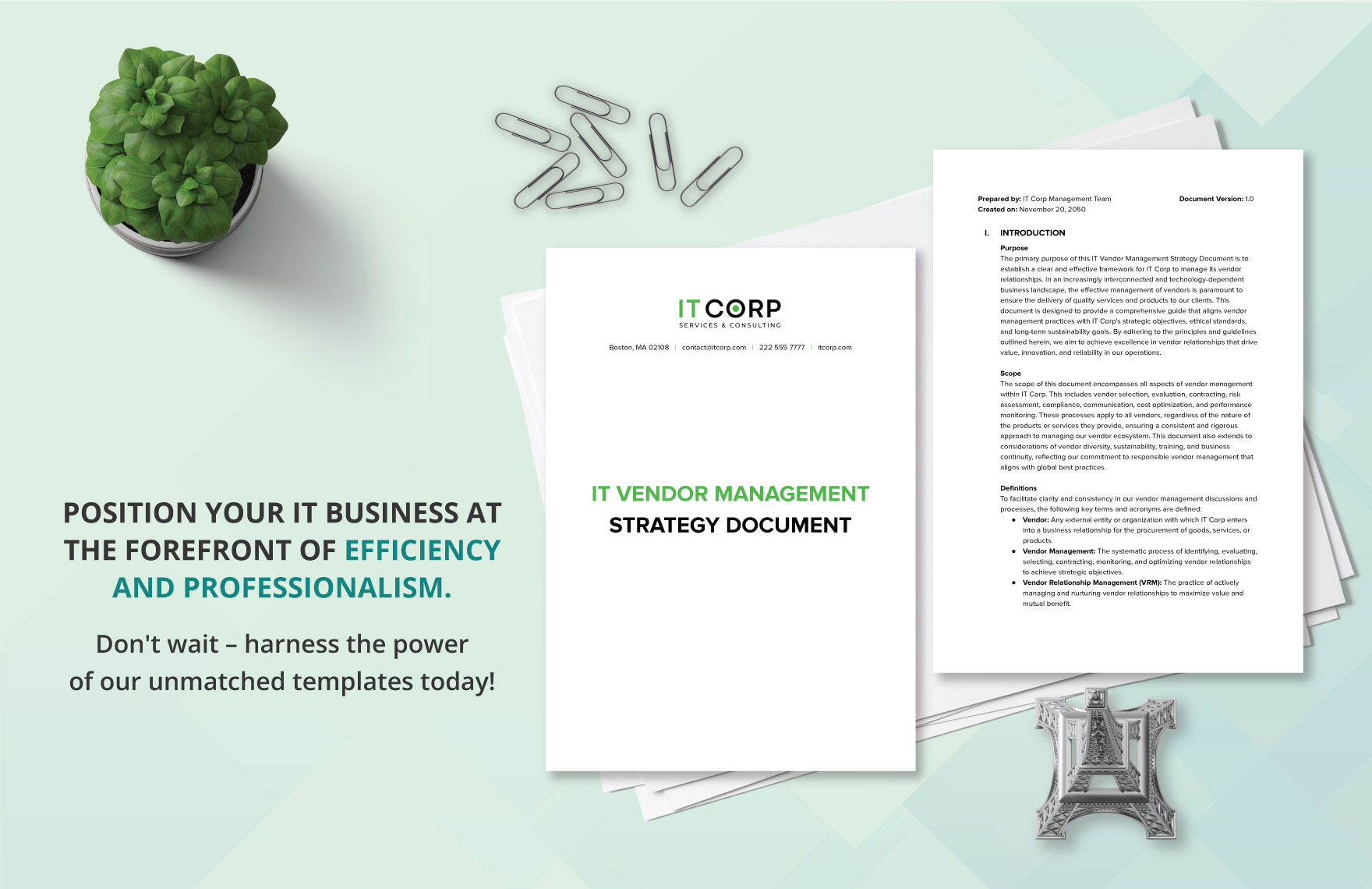 IT Vendor Management Strategy Document Template