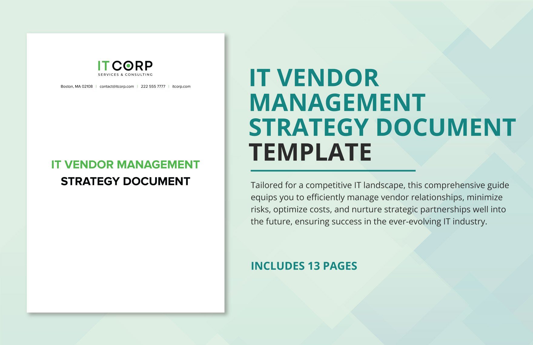IT Vendor Management Strategy Document Template