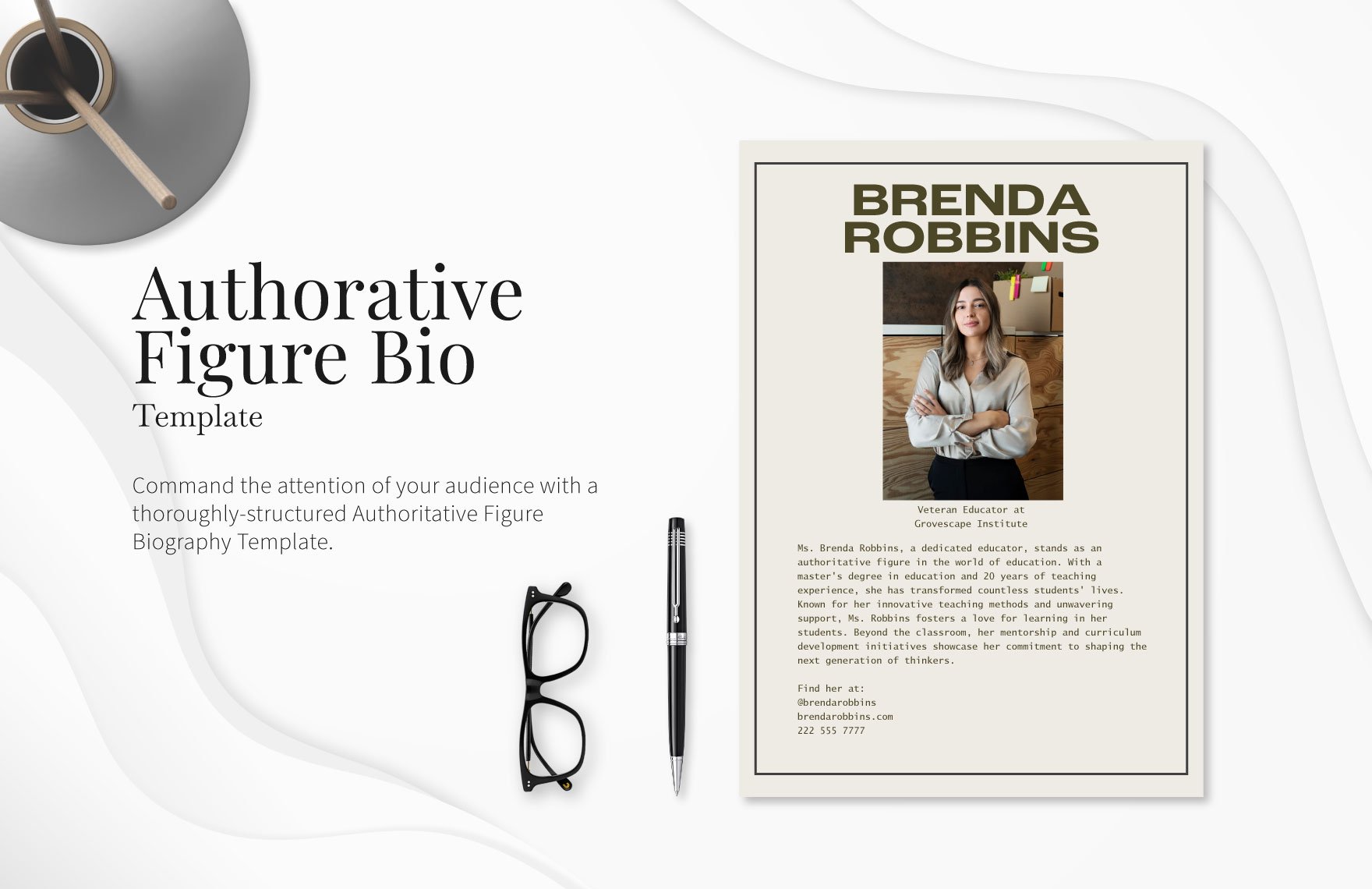 Authoritative Figure Bio Template in Word, PDF, Illustrator, PSD